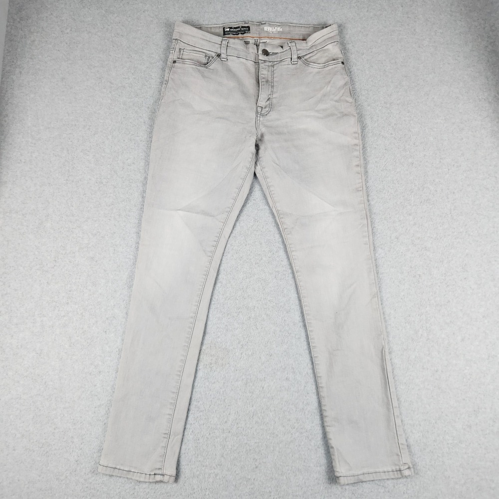 Lee Jeans Womens 12M Gray Denim Modern Series‎ Revolution Slim Fit Stretch Y2K